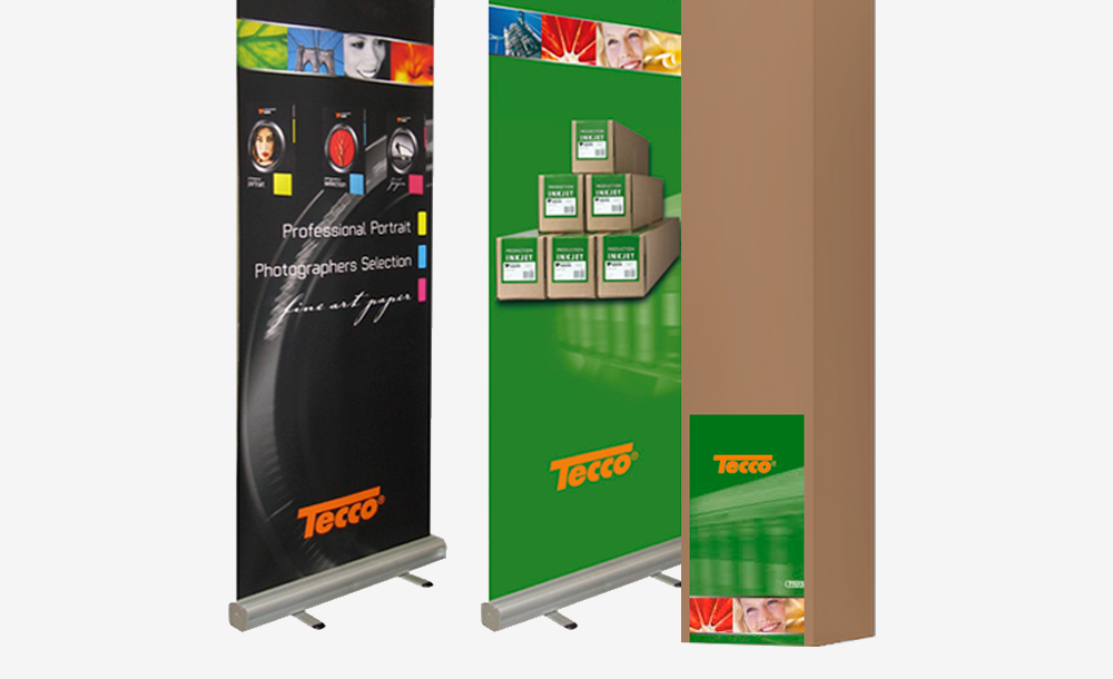 TECCO Roll-Up PET220 220g. vinyl film white backing