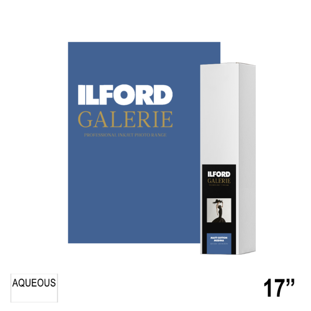 ILFORD GALERIE Matt Cotton Medina 320gsm (GMCM22) 17" - 43,2cm x 15m GA6994432016