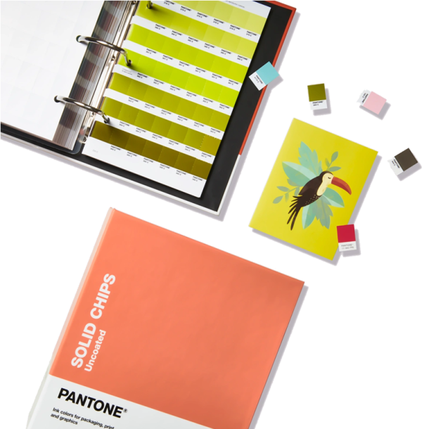  PANTONE (PMS) Solid Chips Coated+Uncoated st 2 ringbind C+U 2390 farver (GP1606B)