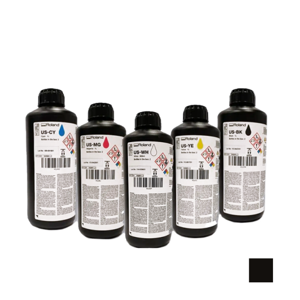 Roland UV Flatbed Ink Bottle Black, 1000ml INKU-US-1000-BK